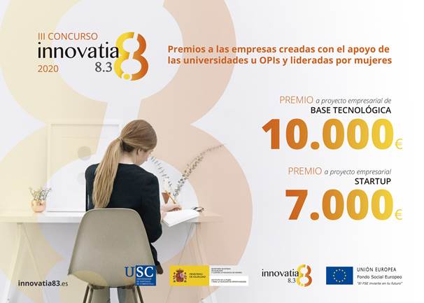 Innovatia 8.3: premios a las empresas creadas con el apoyo de las universidades y lideradas por mujeres.